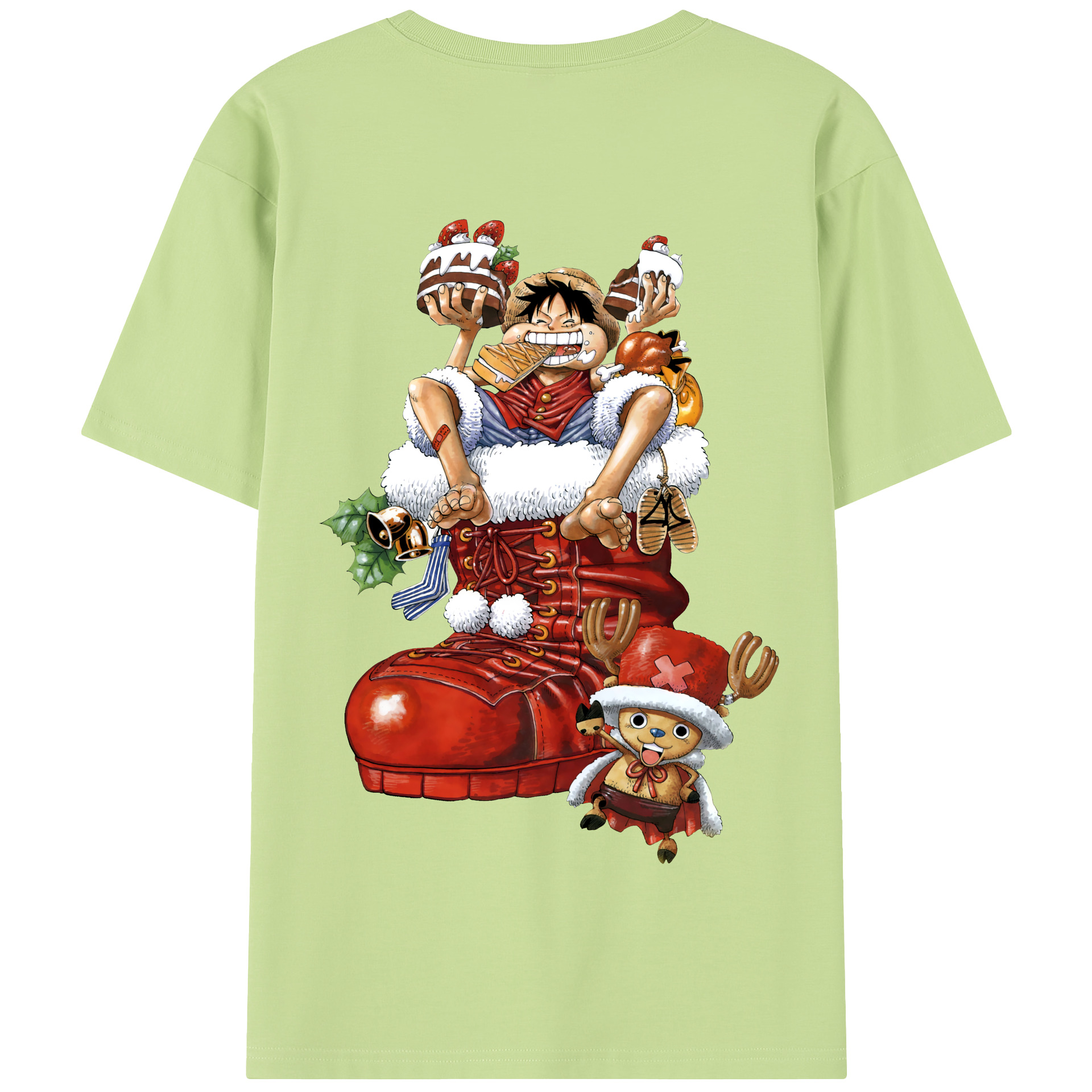 ワンピース モンキー・D・ルフィ ONE PIECE Monkey D. Luffy 綿100％半袖Tシャツ（背面プリント）